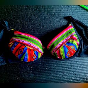 ASOS Tribal print push up bikini top